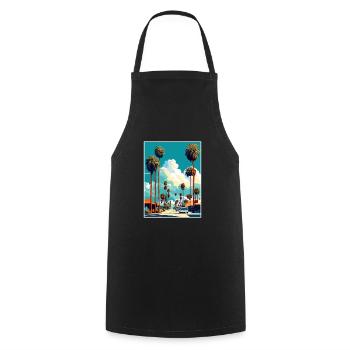 Santa Ana Kalifornien Vintage Reiseposter WPA Kunst - Kochschürze - Schwarz - Vorne - AI Model Male 185 dark (185cm)