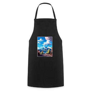 Flagstaff Arizona Vintage Travel Poster Souvenir - Cooking Apron - black - Front - AI Model Male 185 dark (185cm)