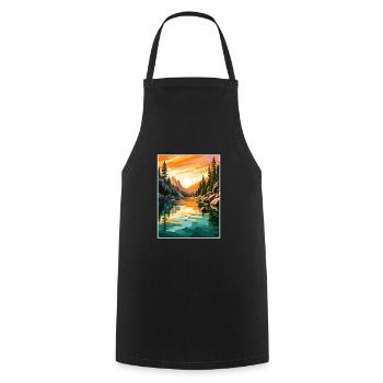 Lake Tahoe Nevada Vintage Travel Poster Souvenir - Cooking Apron - black - Front - AI Model Male 185 dark (185cm)