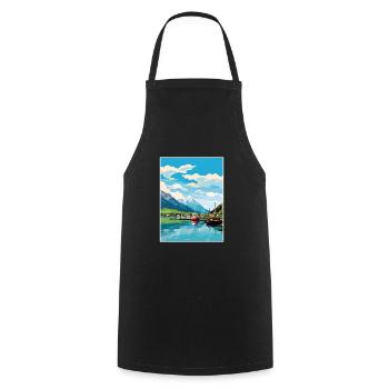 Seward Alaska Vintage voyage affiche WPA Souvenir - Tablier de cuisine - noir - Devant - AI Model Male 185 dark (185cm)
