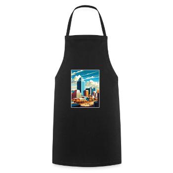 Tucson Arizona Vintage Reiseposter WPA Souvenir - Kochschürze - Schwarz - Vorne - AI Model Male 185 dark (185cm)