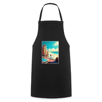 Destin Florida Vintage Voyage Poster WPA Souvenir - Tablier de cuisine - noir - Devant - AI Model Male 185 dark (185cm)