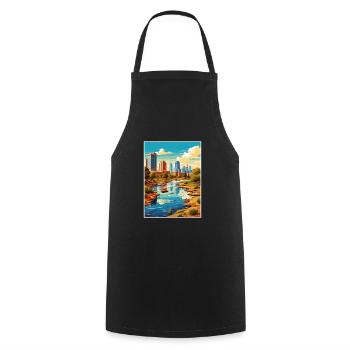 Phoenix Arizona Vintage voyage affiche WPA Souvenir - Tablier de cuisine - noir - Devant - AI Model Male 185 dark (185cm)