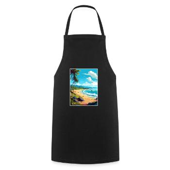 Kaanapali Hawaii Vintage voyage affiche Souvenir - Tablier de cuisine - noir - Devant - AI Model Male 185 dark (185cm)