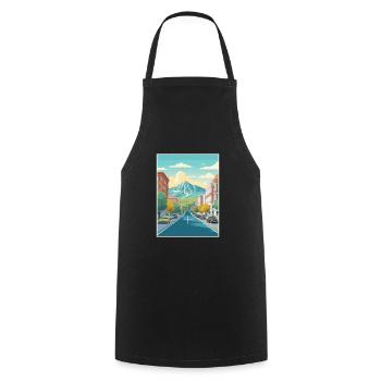 Provo Utah affiches Vintage voyage affiche Souvenir - Tablier de cuisine - noir - Devant - AI Model Male 185 dark (185cm)