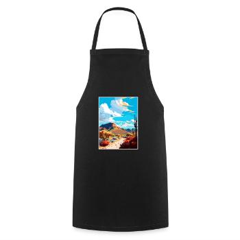 Oro Valley Arizona Vintage Travel Poster Souvenir - Cooking Apron - black - Front - AI Model Male 185 dark (185cm)