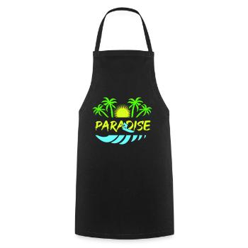 surf paradise - Kochschürze - Schwarz - Vorne - AI Model Male 185 dark (185cm)