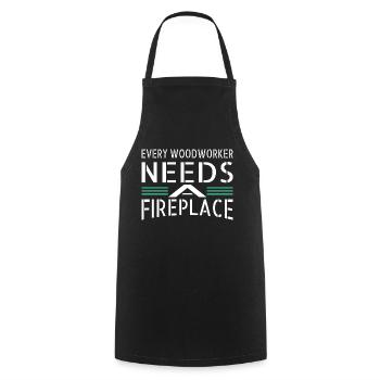 Funny Carpenter Carpenter Funny Tshirts Lumberman - Cooking Apron - black - Front - AI Model Male 185 dark (185cm)