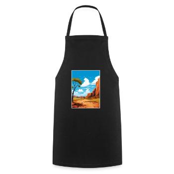The Kimberley Australia Vintage Travel Poster WPA - Cooking Apron - black - Front - AI Model Male 185 dark (185cm)