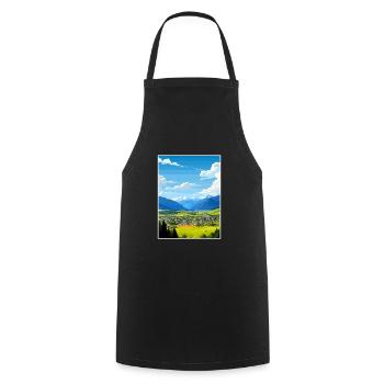 Hamner Springs Neuseeland Vintage Reiseposter - Kochschürze - Schwarz - Vorne - AI Model Male 185 dark (185cm)