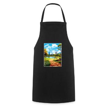 Kings Park Royal Botanic Garden Travel Poster - Cooking Apron - black - Front - AI Model Male 185 dark (185cm)