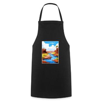 Karijini Nationalpark Australien Reiseposter - Kochschürze - Schwarz - Vorne - AI Model Male 185 dark (185cm)