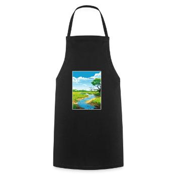 Parc national de Palo Verde Costa Rica affiche de voyage - Tablier de cuisine - noir - Devant - AI Model Male 185 dark (185cm)