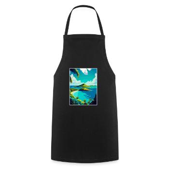 Saint Vincent And The Grenadines Caribbean Travel - Cooking Apron - black - Front - AI Model Male 185 dark (185cm)