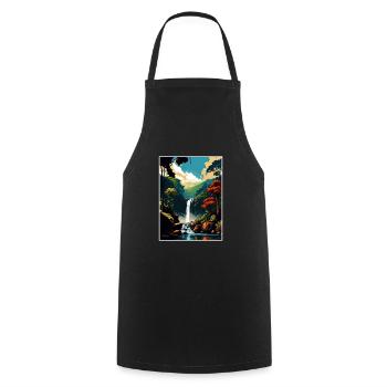 Daintree Australie Vintage voyage affiche Souvenir - Tablier de cuisine - noir - Devant - AI Model Male 185 dark (185cm)