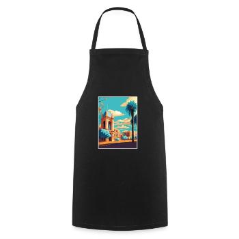 Adelaide Australien Vintage Reiseposter Souvenir - Kochschürze - Schwarz - Vorne - AI Model Male 185 dark (185cm)