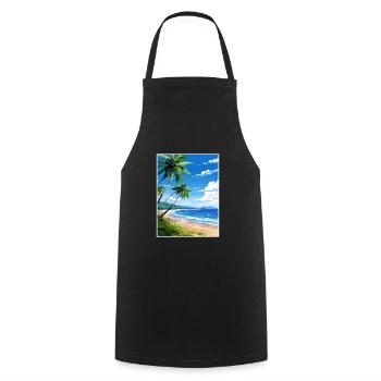Péninsule d’Osa Costa Rica Vintage voyage affiche WPA - Tablier de cuisine - noir - Devant - AI Model Male 185 dark (185cm)
