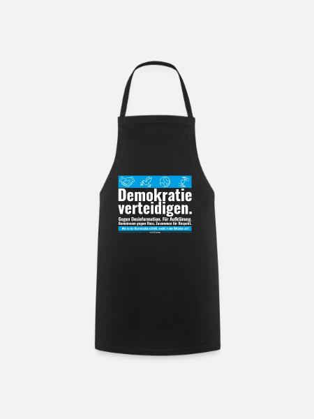 Mimikama Demokratie verteidigen - Kochschürze - Schwarz