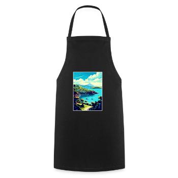 Grenada Caribbean Vintage Travel Poster Souvenir - Cooking Apron - black - Front - AI Model Male 185 dark (185cm)