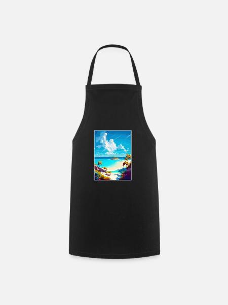Eleuthera Karibik Vintage Reiseposter Souvenir - Kochschürze - Schwarz