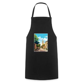 Santa Rosa Argentina Vintage Travel Poster WPA Art - Cooking Apron - black - Front - AI Model Male 185 dark (185cm)