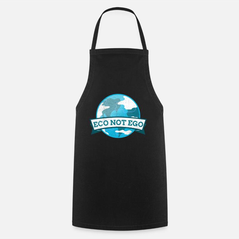 Eco not Ego - Cooking Apron - black