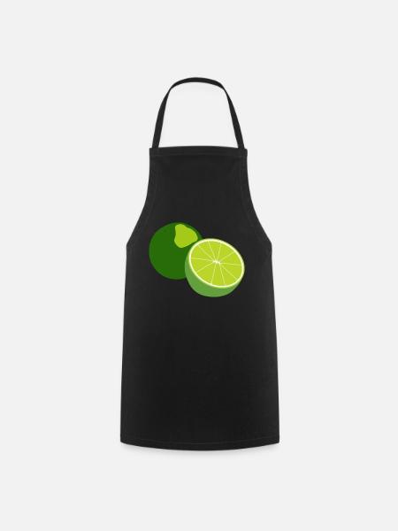 Limette - Kochschürze - Schwarz