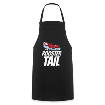 Rooster Tail Rumble: Wasserflugzeug-Rennspaß - Kochschürze - Schwarz - Vorne - AI Model Male 185 dark (185cm)