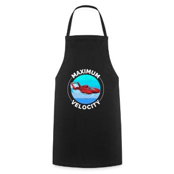 Hydroplane Boat Racing Speedboat Powerboat - Cooking Apron - black - Front - AI Model Male 185 dark (185cm)