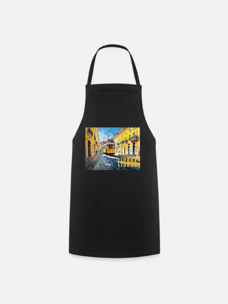 Cheira Lisboa, La nostalgie de Lisbonne de Franky - Tablier de cuisine - noir