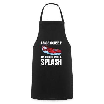Alerte d’éclaboussure : Course d’hydroplanes Fun Water Sport - Tablier de cuisine - noir - Devant - AI Model Male 185 dark (185cm)