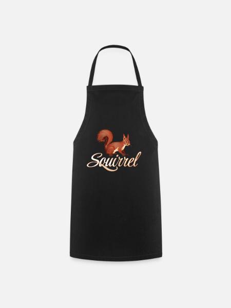Squirrel of the Red Forest - Kochschürze - Schwarz