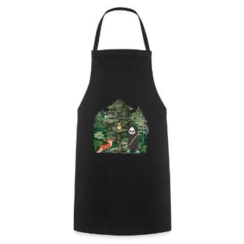 Forest Dweller Grim Reaper Fantasy Halloween Death - Cooking Apron - black - Front - AI Model Male 185 dark (185cm)