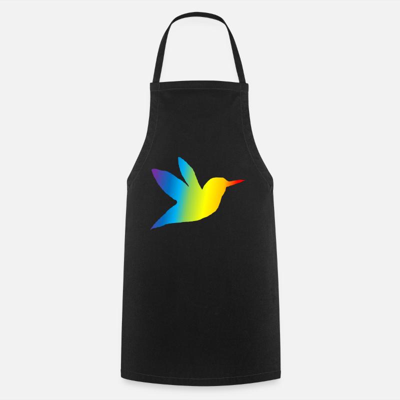 Kolibri bunt - Kochschürze - Schwarz