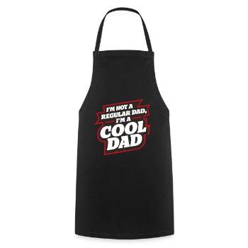 Papa cool disant que la fête des pères est le meilleur papa - Tablier de cuisine - noir - Devant - AI Model Male 185 dark (185cm)