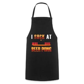 Beerpong Pong - Kochschürze - Schwarz - Vorne - AI Model Male 185 dark (185cm)