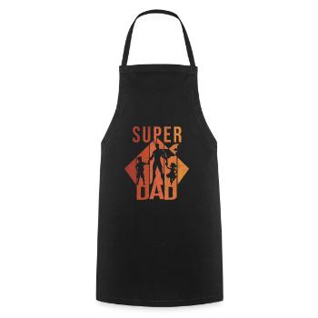 Super Dad Vater 2 Kinder zweifacher Papa - Kochschürze - Schwarz - Vorne - AI Model Male 185 dark (185cm)