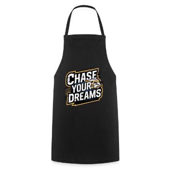 RV Caravan Saying Chase Your Dreams Holiday - Cooking Apron - black - Front - AI Model Male 185 dark (185cm)