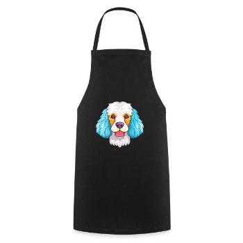 Caniche chien race aquarelle dessin animé kawaii colorfu - Tablier de cuisine - noir - Devant - AI Model Male 185 dark (185cm)