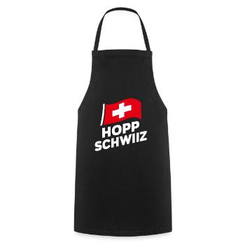 Drapeau suisse Maillot Drapeau suisse Marchandise - Tablier de cuisine - noir - Devant - AI Model Male 185 dark (185cm)