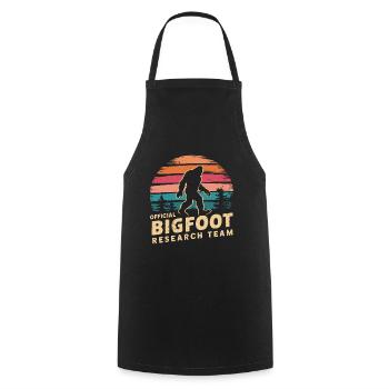 Équipe de recherche officielle Bigfoot Sasquatch Yeti - Tablier de cuisine - noir - Devant - AI Model Male 185 dark (185cm)