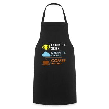 Contrôleur de la circulation aérienne ATC Café Aviation Humour - Tablier de cuisine - noir - Devant - AI Model Male 185 dark (185cm)