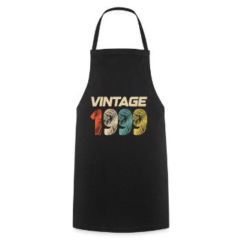 Vintage 1999 Retro - Best Seller - Cooking Apron - black - Front - AI Model Male 185 dark (185cm)