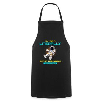 Aerospace Engineer Astronaut Rocket Scientist - Cooking Apron - black - Front - AI Model Male 185 dark (185cm)