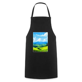 Sauerland Germany Vintage Travel Poster Souvenir - Cooking Apron - black - Front - AI Model Male 185 dark (185cm)
