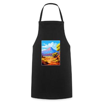 Parc national du Teide Espagne Affiche de voyage vintage - Tablier de cuisine - noir - Devant - AI Model Male 185 dark (185cm)