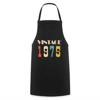 1972 Vintage Limited Edition Gift - Cooking Apron - black - Front - AI Model Male 185 dark (185cm)
