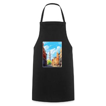 Lille Frankreich Vintage Reiseplakat WPA Souvenir - Kochschürze - Schwarz - Vorne - AI Model Male 185 dark (185cm)