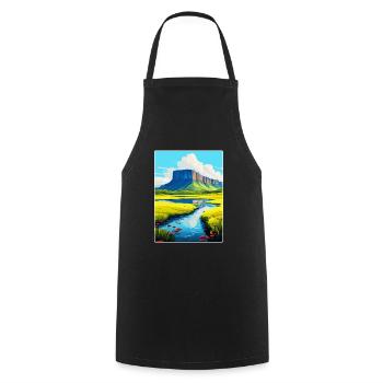 Ben Bulben Irland UK Vintage Reiseposter WPA - Kochschürze - Schwarz - Vorne - AI Model Male 185 dark (185cm)