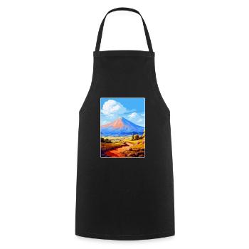 Parc national du Teide Espagne Affiche de voyage vintage - Tablier de cuisine - noir - Devant - AI Model Male 185 dark (185cm)